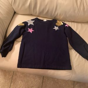 Girl’s Sweatshirt with Heart and Star Patches